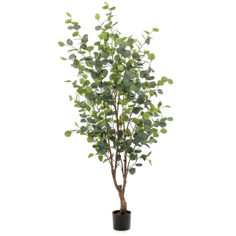 Albero di Eucalipto Artificiale in Vaso 140 cm Emerald Verde