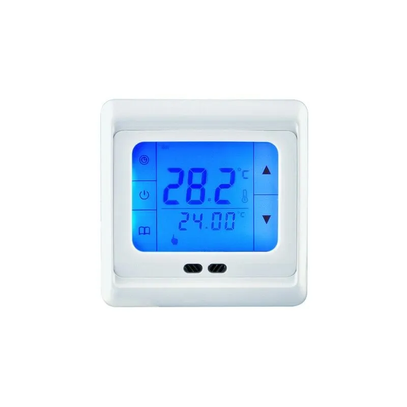 Termostato Touch-Screen HT07 Blue per il riscaldamento elettrico a pavimento con tecnologia twin