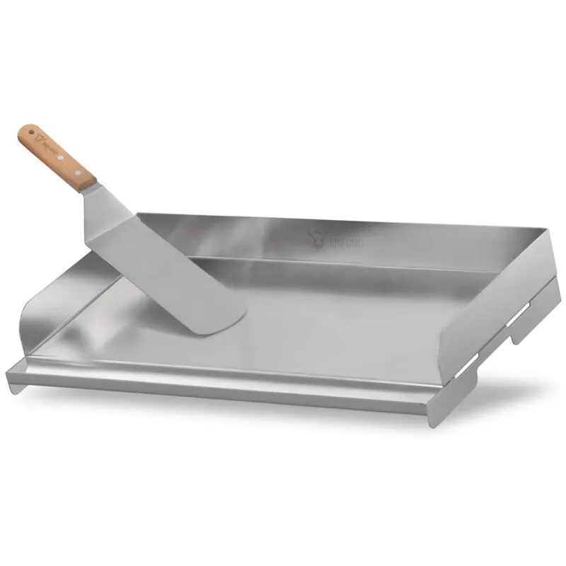 Piastra per grigliare in acciaio inox, 49,5 x 28 cm, bbq plancha, vassoio per grigliare, padella per grigliare - Bbq-toro