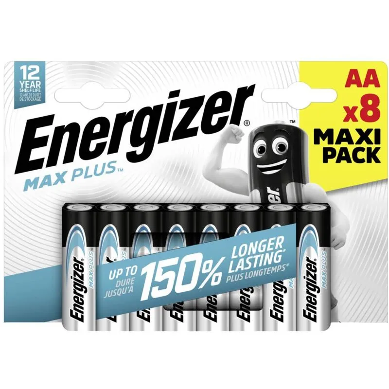  - Max Plus Batteria Stilo (aa) Alcalina/manganese 1.5 v 8 pz.