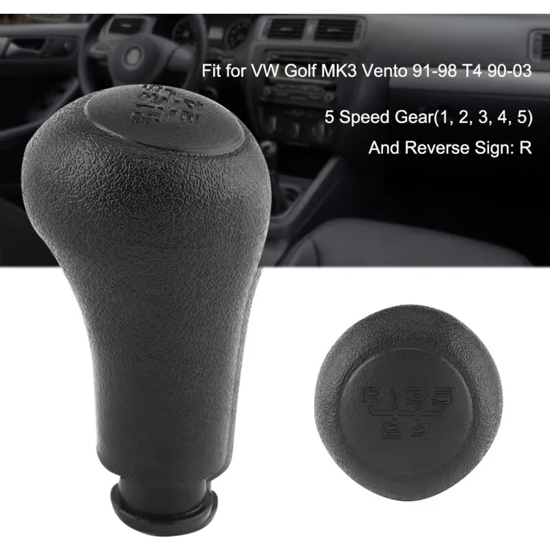 Eosnow - Testa del bastone del pomello del cambio per auto a 5 velocità per Golf MK3 Vento 91-98 T4 90-03 1H0711141A