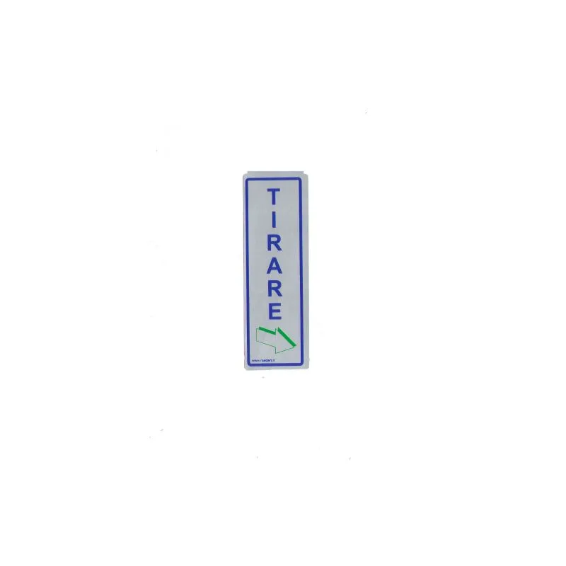 Marca - etichetta adesiva segnaletica targhetta stickers vari modelli 13165V tirare dx (28435)
