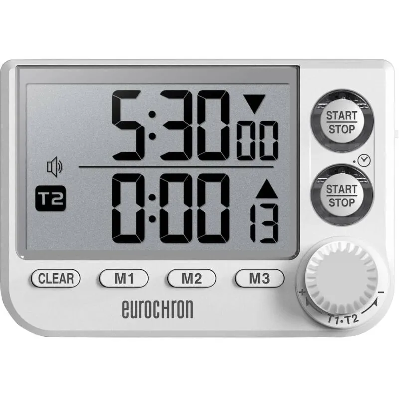 Eurochron EDT 8002 Timer Bianco digitale