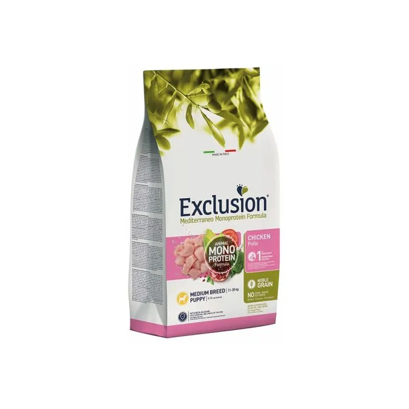 Exclusion Mediterraneo Noble Grain Medium Puppy Pollo 3kg