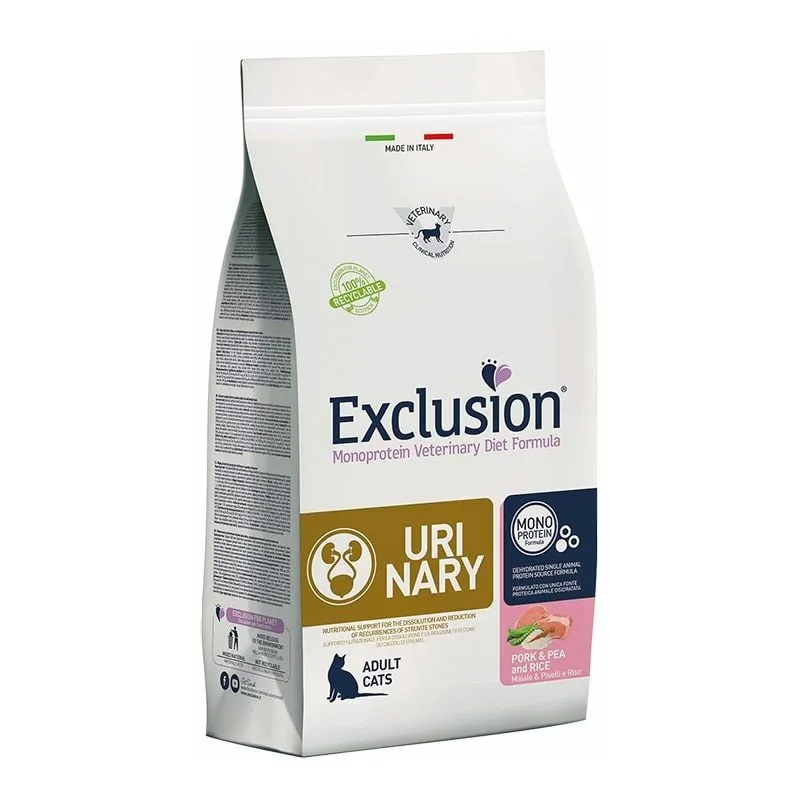 Exclusion - Gatto Urinary 300gr Maiale Piselli e Riso