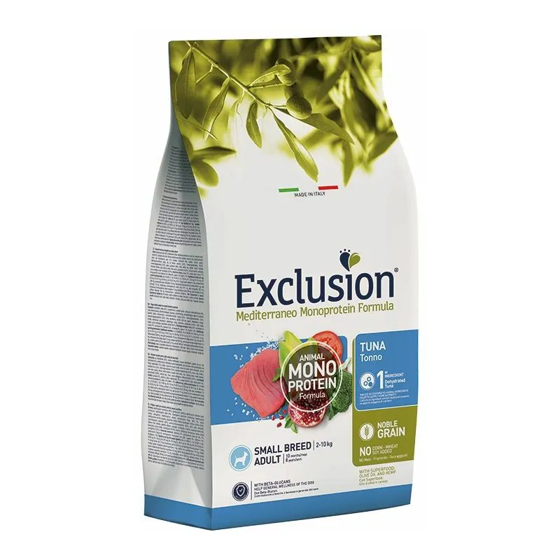 Exclusion - Cane Small Adult Mediterraneo Noble Grain 500gr Tonno