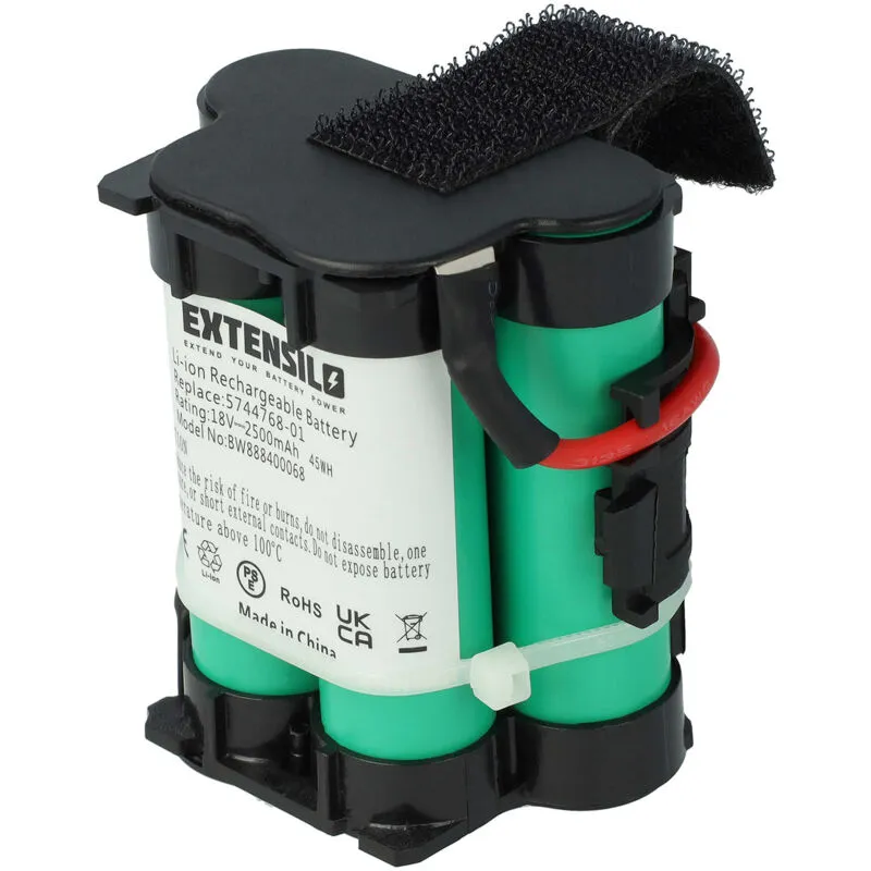 Extensilo - 1x batteria sostituisce Husqvarna 589586101 (5895861-01) per rasaerba 2500mAh 18V Li-Ion