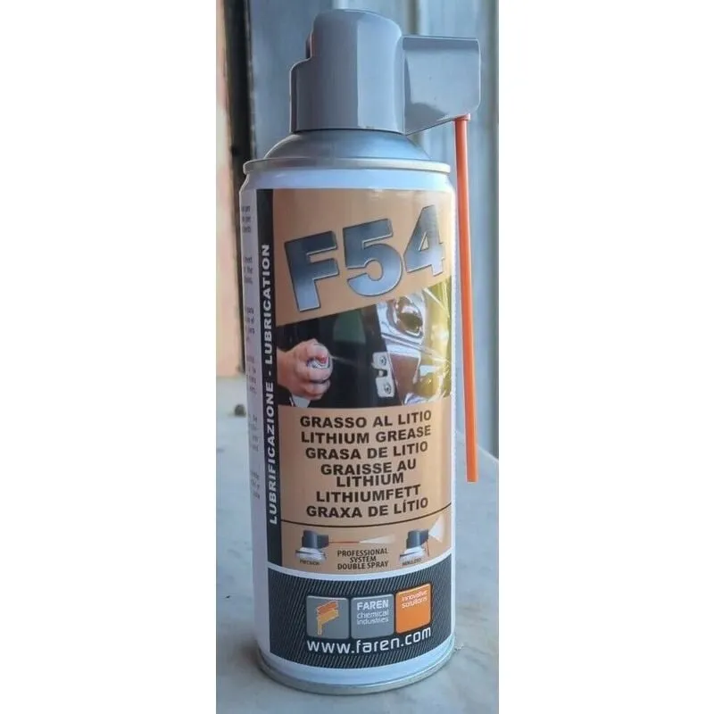 F54 grasso al litio spray Faren 400 ml doppia erogazione lubrificante cuscinetti