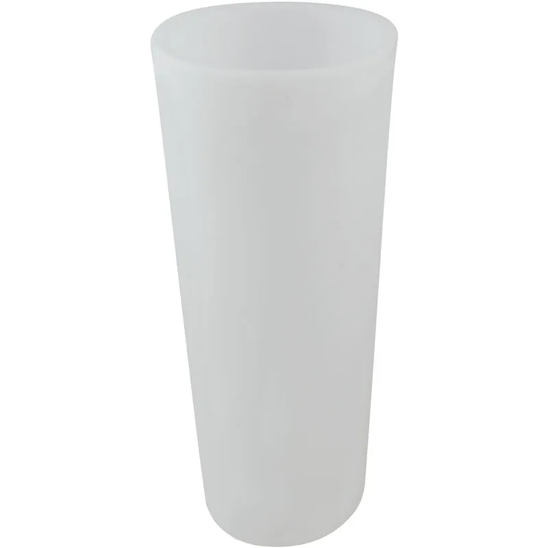 Vaso da esterno geco rotondo con attacco E27 60 cm. - Bianco