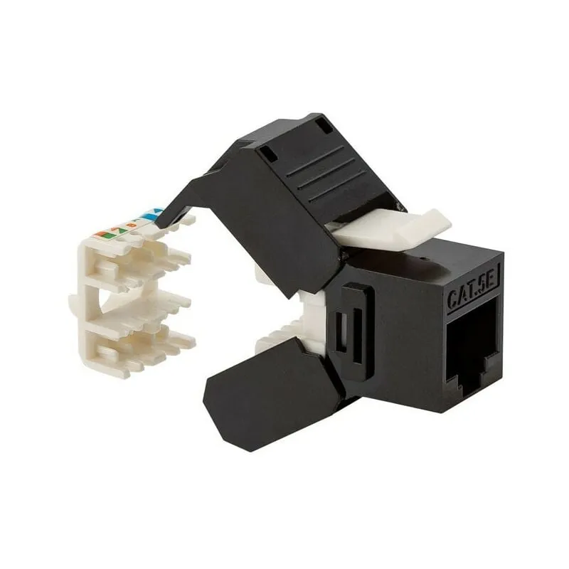 Presa verticale Fanton RJ45 CAT.5E utp nera 23700