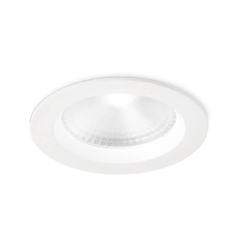 Faretto incasso alluminio vetro gea led lyra gfa860 led spot tondo bianco, tonalità luce 3000°k (luce calda)