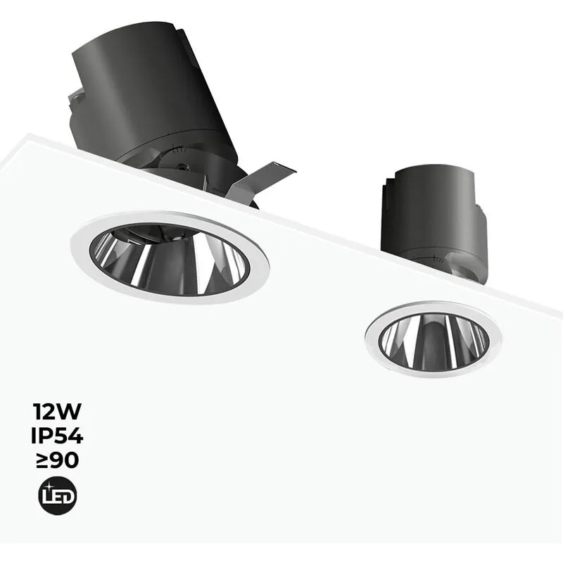 Faretto led da incasso a soffitto cob - 12W - Orientabile - Basso iGuzzini reflex