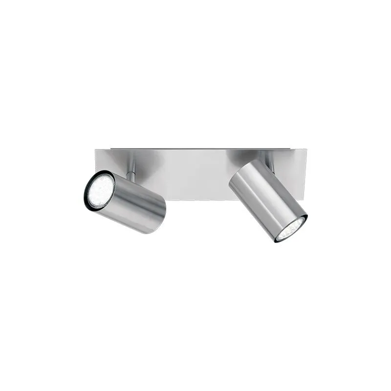 Faretti Soffitto Barra 2 Spot 3W GU10 Cilindro Acciaio Marley gd 