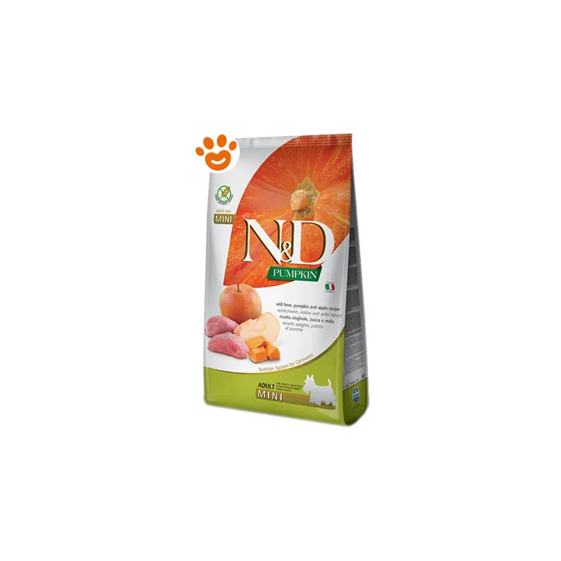 Dog nd Pumpkin Adult Mini Cinghiale, Zucca e Mela - Sacco da 800 Gr - 