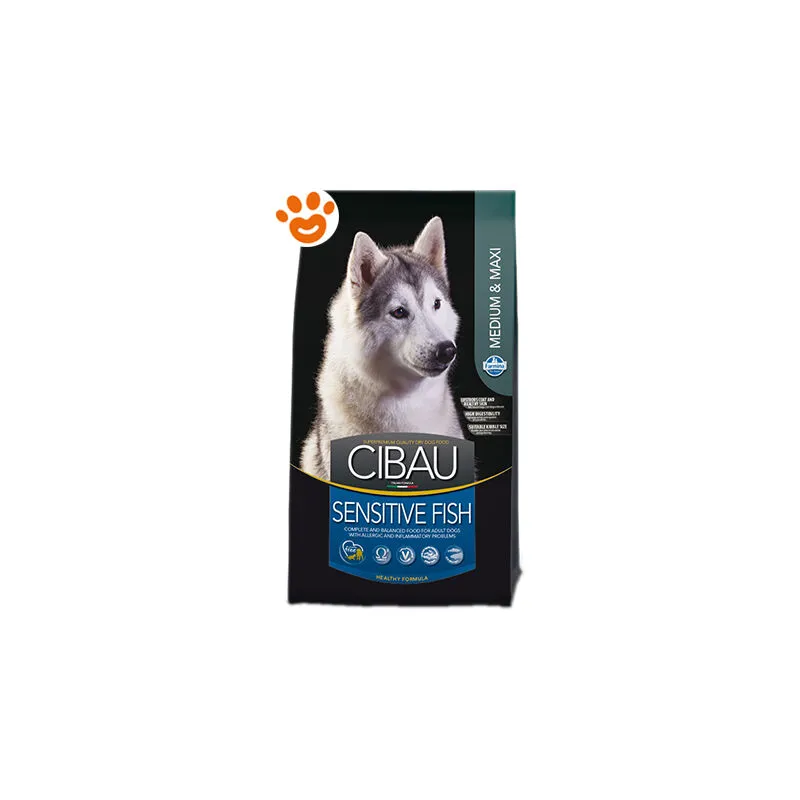  Cibau Dog Adult Medium & Maxi Sensitive Pesce - Sacco da 2,5 Kg