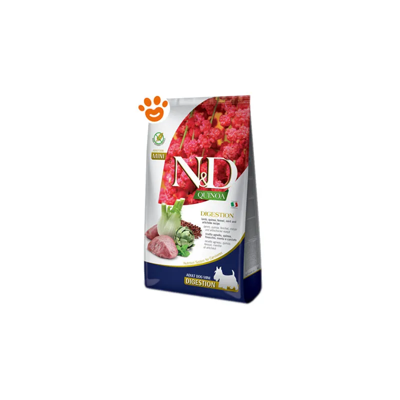 Dog nd Quinoa Digestion Adult Mini Agnello - Sacco da 800 Gr - 