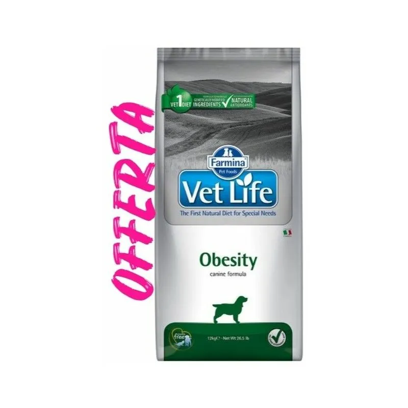  - vet life obesity kg12 lunga scadenza quantita': 2 sacchi x 12 kg