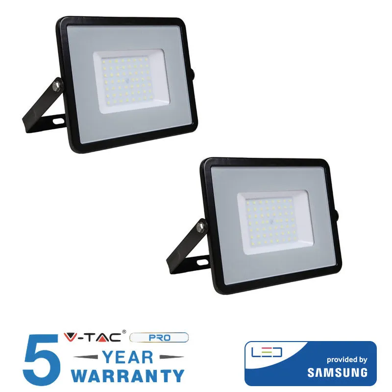 Faro faretto led smd V-tac samsung 20W slim da esterno IP65 luce naturale 2 pezzi