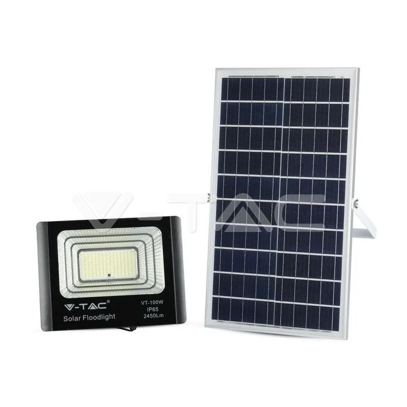 V-tac - proiettore a led solare 40W 3100LM 4000K + pannello 200W 20000mAh IP65 - 8577