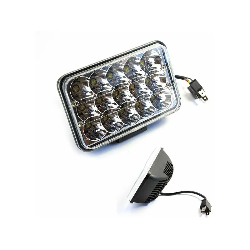 Topolenashop - faro supplementare profondita' auto H4 12V 15 led 45W abbagliante anabbagliante