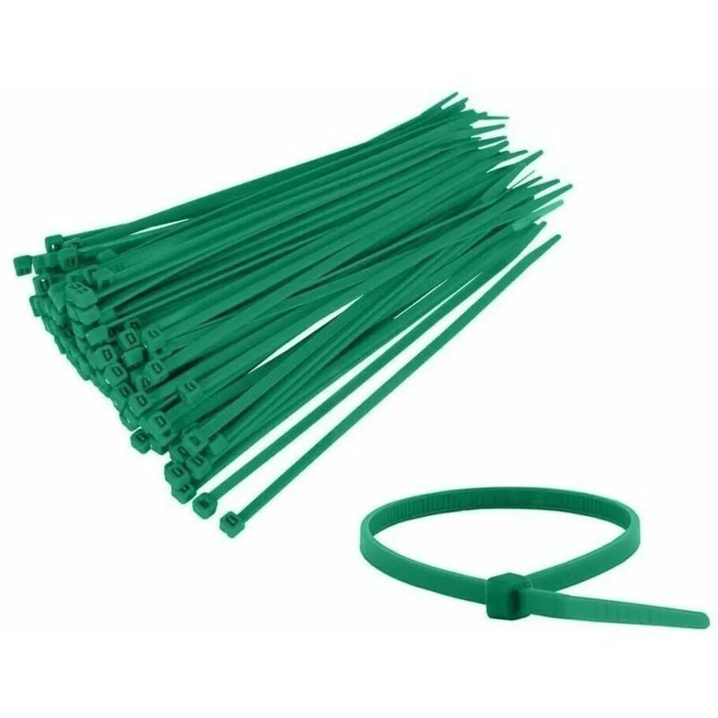 Vitale - Fascetta fascette di cablaggio plastica verde pz 100 rete ombra 300x4,5 mm