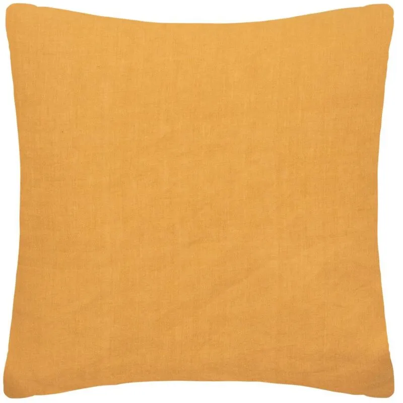 Fodera per cuscino linah lino lavato giallo senape 65x65cm Atmosphera créateur d'intérieur - Ocra gialla