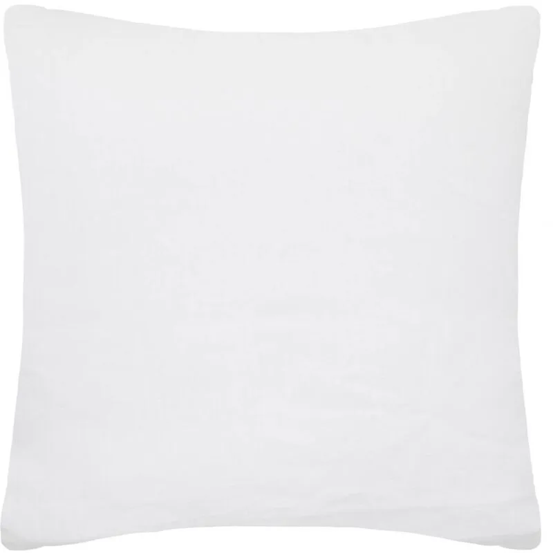 Fodera per cuscino linah in lino lavato bianco avorio 65x65cm Atmosphera créateur d'intérieur - Bianco