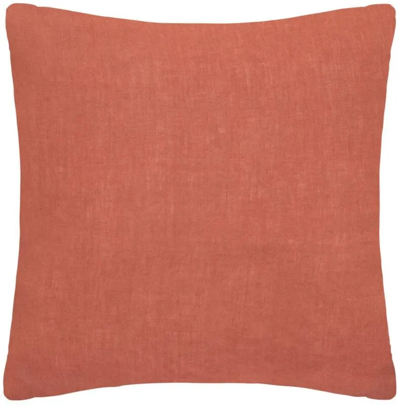 Fodera per cuscino linah in lino lavato rosa terracotta 65x65cm Atmosphera créateur d'intérieur - Terracotta