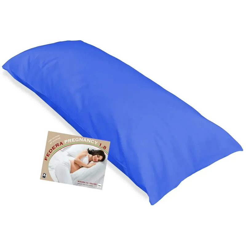 Tex Family - federa per cuscino gravidanza pregnancy 1.8 misura cm. 55 x 180 Bluette