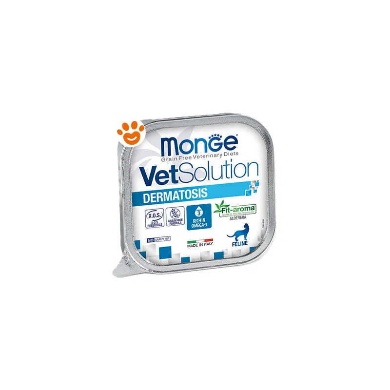 Monge - Cat Vetsolution Dermatosis - Vaschetta Da 100 Gr