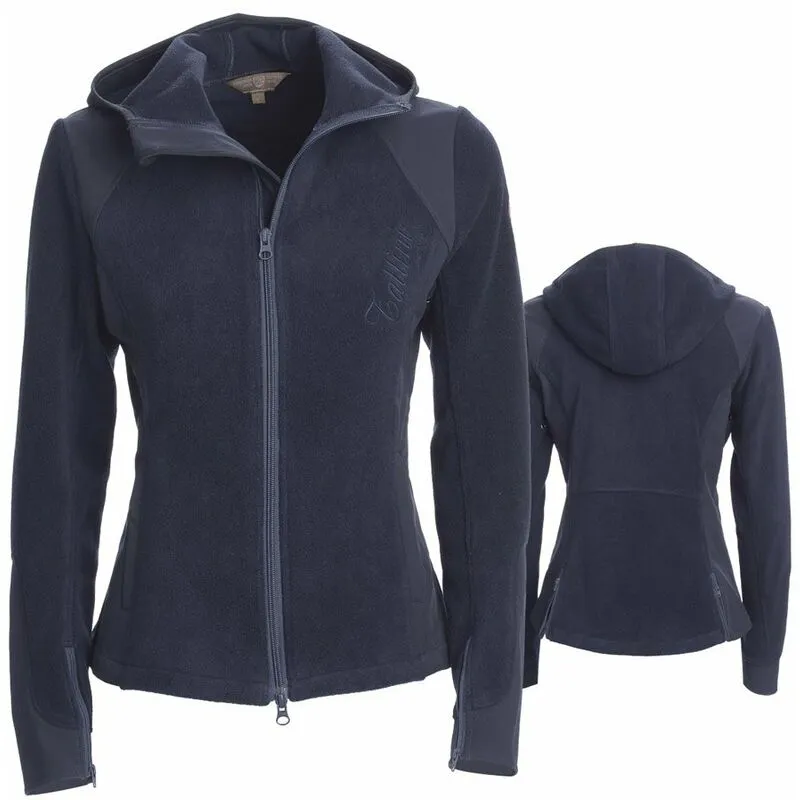 Tattini - Felpa da equitazione per donna Feltre in pile e softshell con cappuccio e chiusura a zip: xs, blu (09)