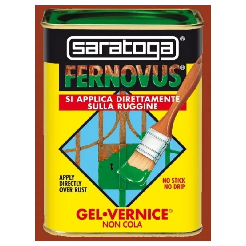 Vernice Antiruggine in Gel Fernovus 750ml Satinato Rosso Mattone