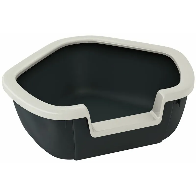 Dama Lettiera per gatti angolare dama. Variante dama - Misure: 57.5 x 51.5 x h 22 cm - Nero - Ferplast