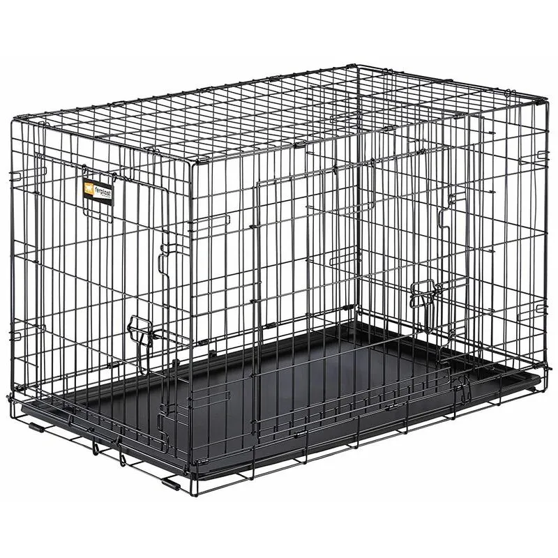 Ferplast - dog inn Box pieghevole per cani in varie misure.. Variante dog-inn 90 - Misure: 92.7 x 58.1 x h 62.5 cm - Nero