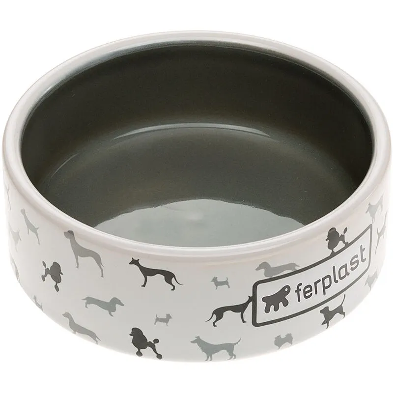 Ferplast - juno Ciotola in ceramica per cani e gatti. Varie capienze.. Variante small - Misure: ø 12.7 x h 4.5 cm - 0.3 l -