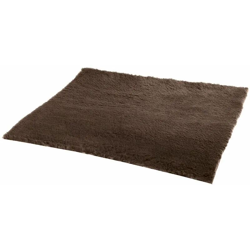 Ferplast - plaza Tappetino in pelliccia ecologica per cani e gatti.. Variante small - Misure: 61 x 46 cm - Marrone