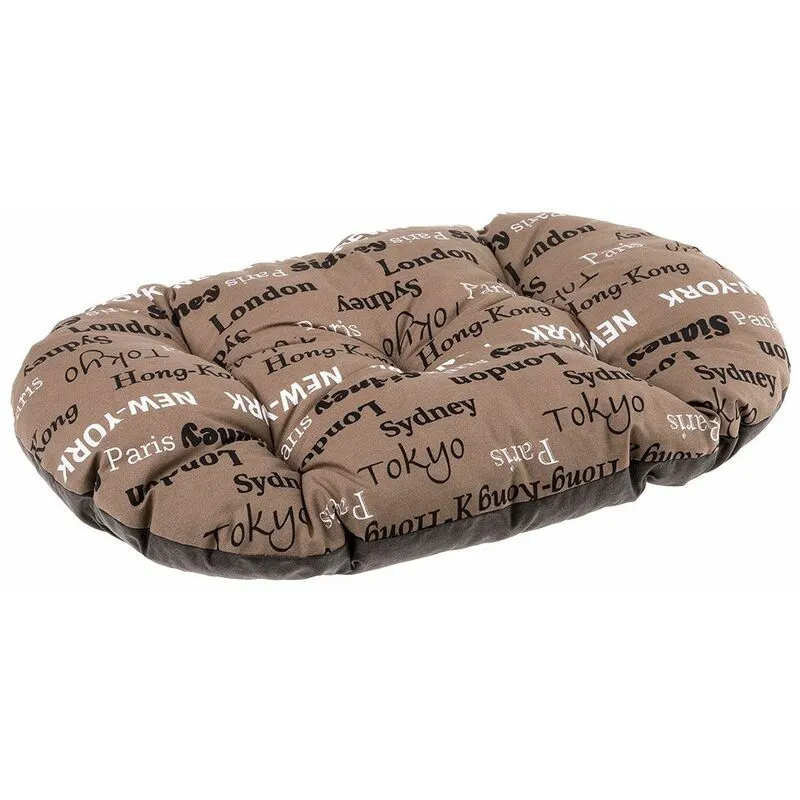 Relax c Cuscino in cotone con soffice imbottitura. Varie misure.. Variante 65/6 - Misure: 65 x 42 cm - Marrone - Ferplast