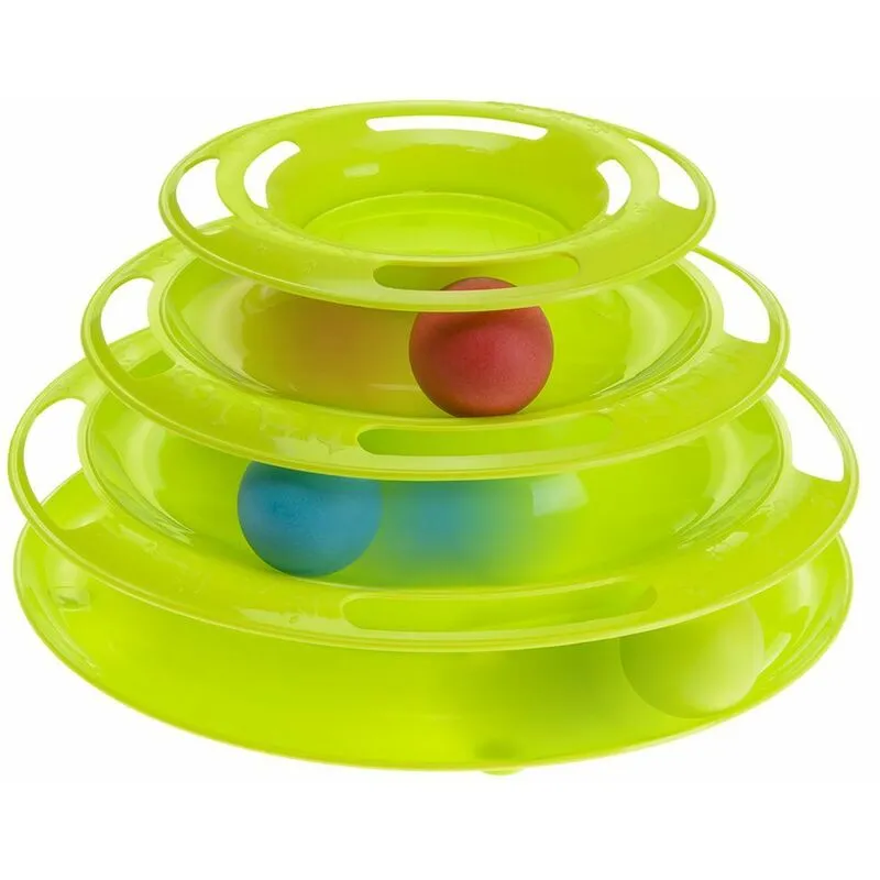 Twister Gioco interattivo per gatti con palline incluse. . Variante twister - Misure: ø 24.5 x 13 cm - - Ferplast