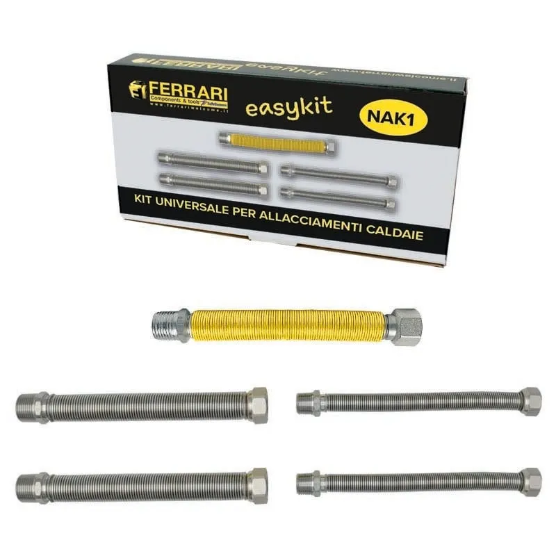 Kit flessibili universali per allacciamento caldaie caldaia 3/4" x 400 – 041297