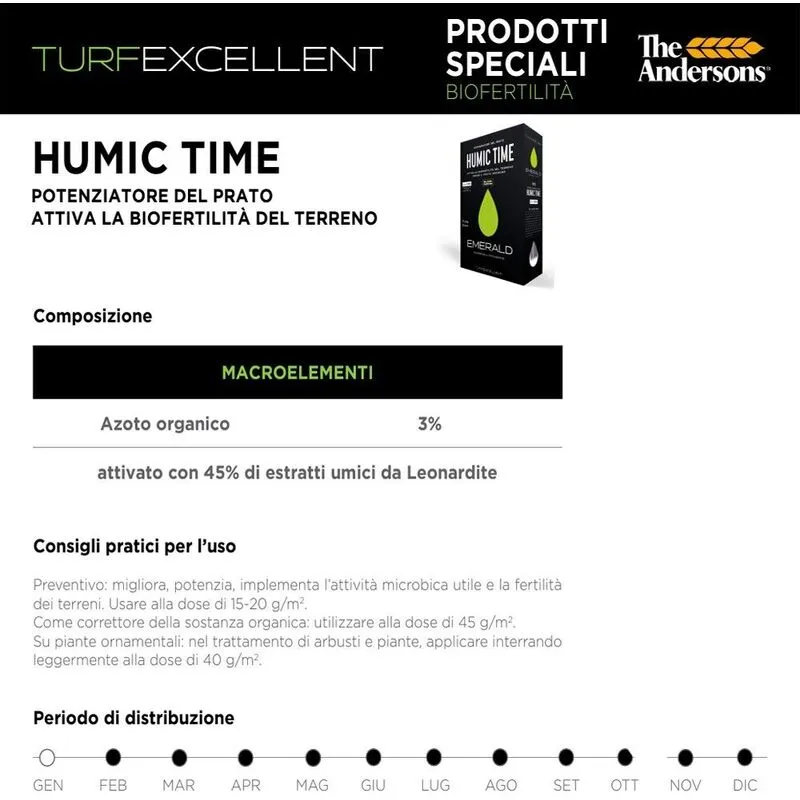 Concime granulare per potenziare il prato - da 1 kg - turf excellent