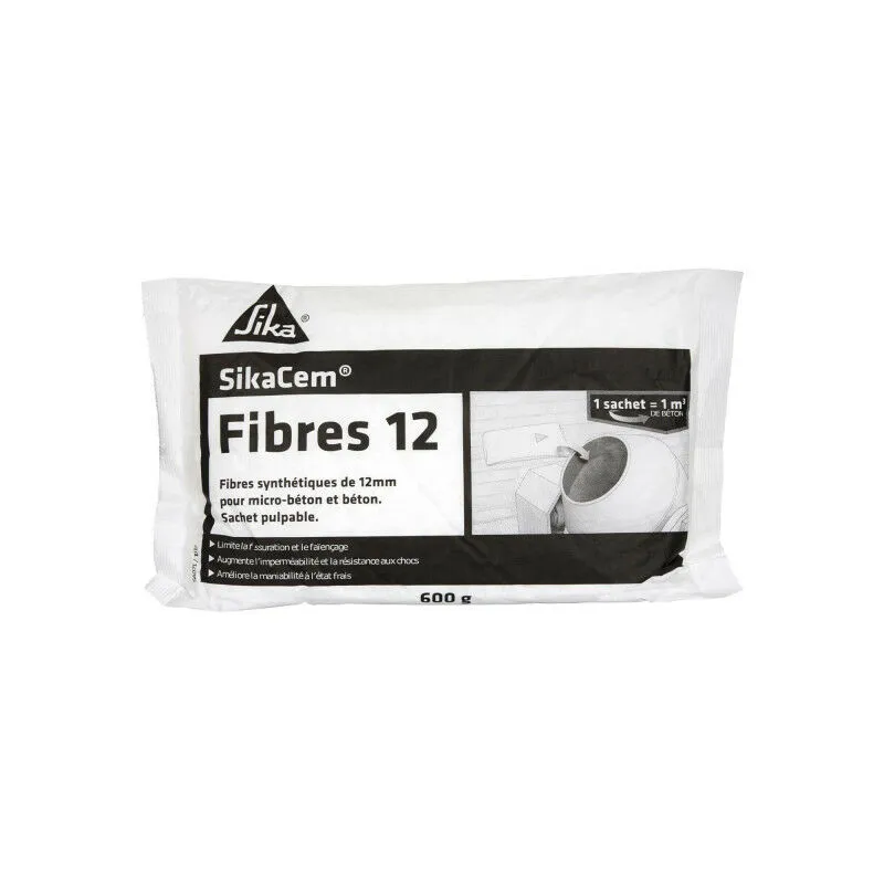 Sika - Cem Fibre 12 fibre strutturali micro-sintetiche - 600g - Blanc