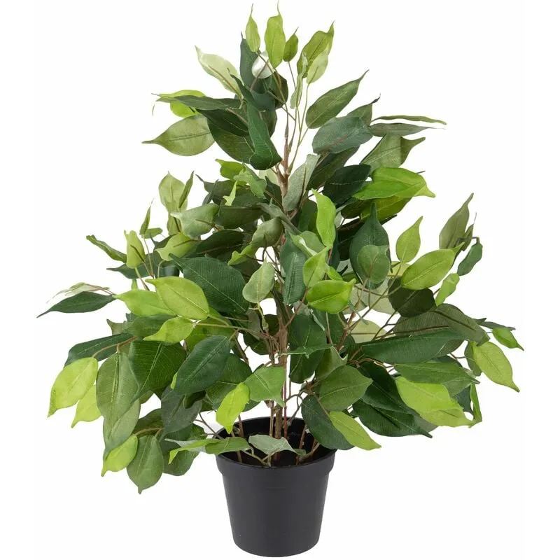 Giordanoshop - Ficus Artificiale con Vaso Altezza 55 cm Verde
