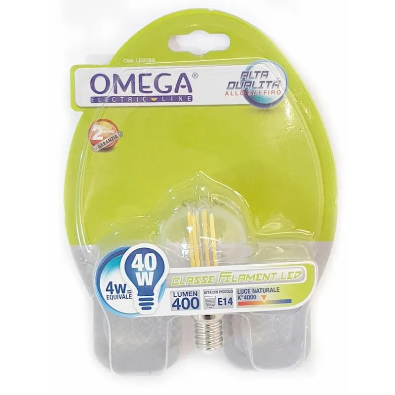  - filament sfera G45 4W E14 400LM 4000K a+