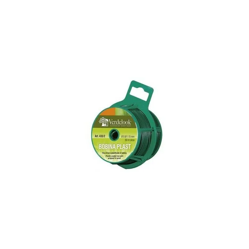 Verdelook - Filo plastificato in Rolletta Diametri 0,8/1,15/1,45 mm - Verde/Nero