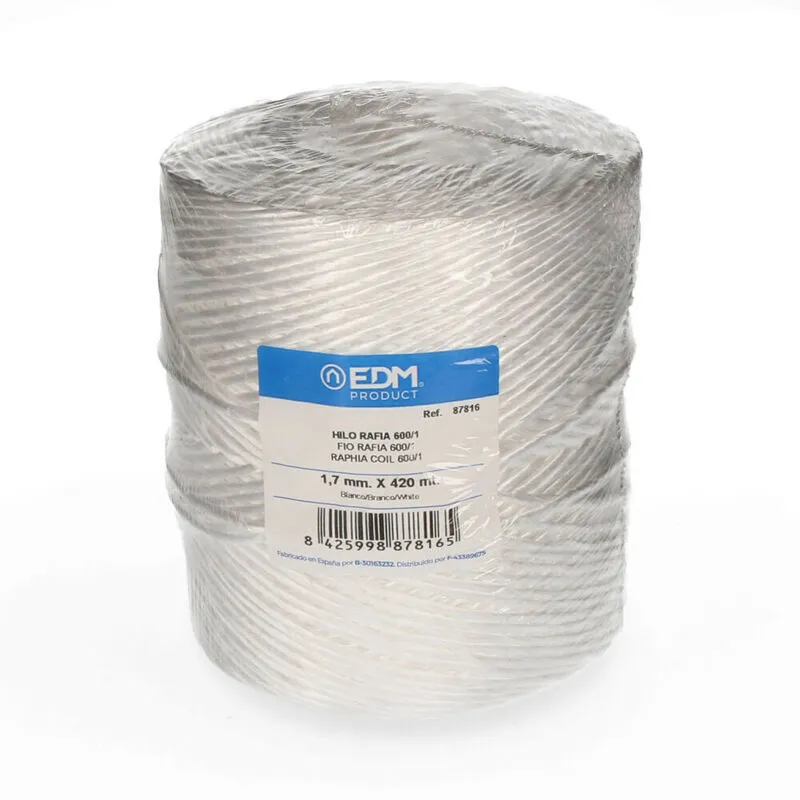  - Bobina di rafia 600/1 - 750 g/420 mt bianco