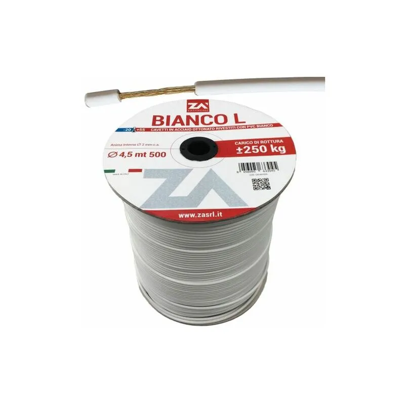 Filo stendibiancheria biancone acc ott d 4,5 mm 500 ml