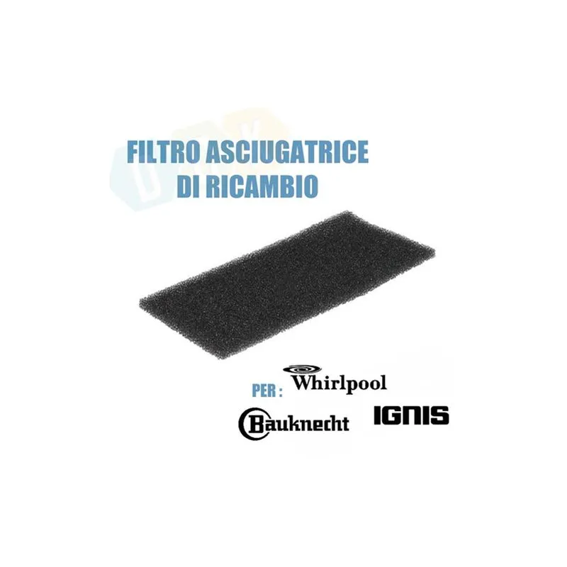 Dck Group - Filtro Aria Asciugatrice Spugna Poliuretano Whirlpool L-Ignis-Bauknecht Per 481010354757