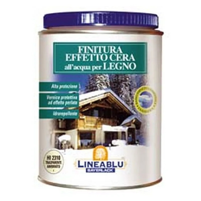 Finitura All'Acqua Effetto Cera Per Legno - Hi 2310 Trasparente Ambrato Ml.750