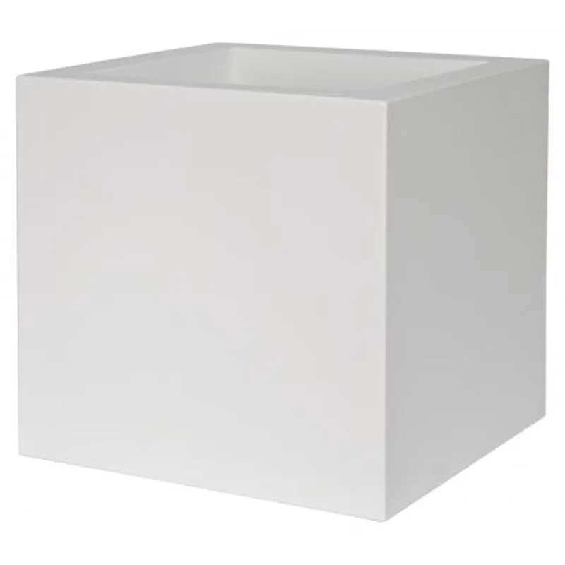 Euro3plast - Fioriera kube vaso quadrato 50X50 - bianco bianco ottico