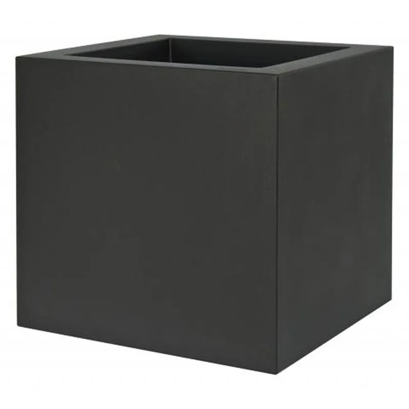 Euro3plast - Fioriera kube vaso quadrato 50X50 - nero perla nero perla